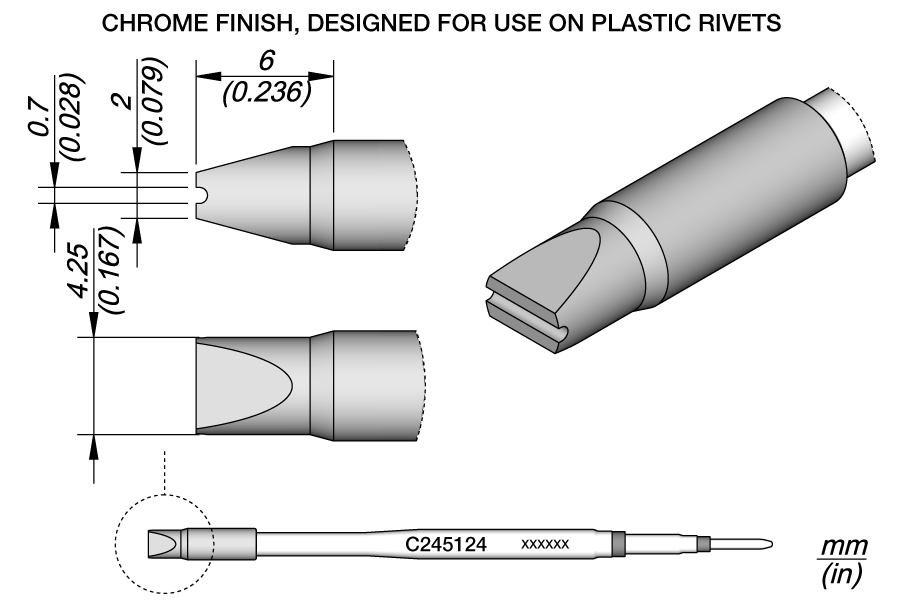 C245124 - Heat Staking Cartridge 4.25 x 2